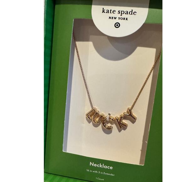 Kate Spade New York New LUCKY Geometric Bubble Chain Gold Modern Necklace - Picture 4 of 7